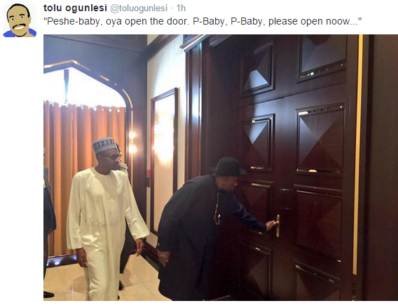 GEJ's hand over notes to Buhari - and a joke