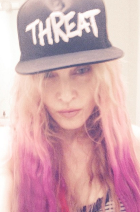 Madonna just joined the pink crew - dyed her hair pink