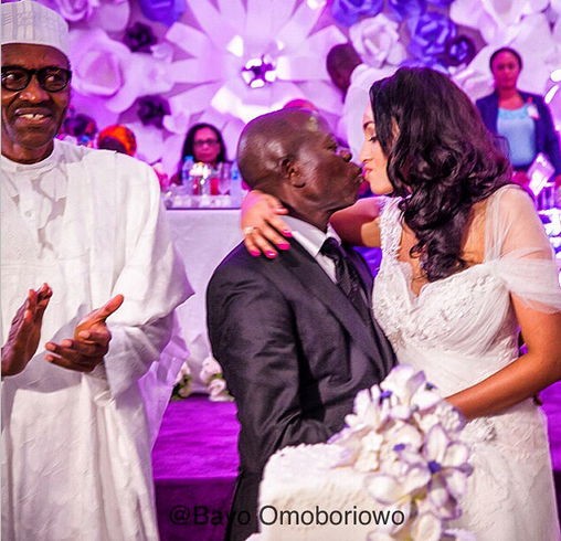 Governor Adams Oshiomole weds - Buhari observed