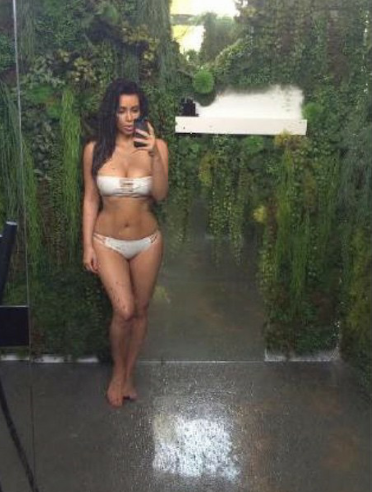Kim Kardashian celebrated Earth Day yesterday with this selfie