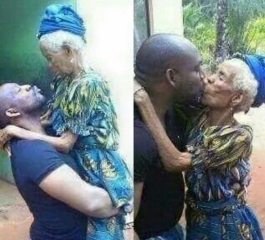 OMG - Man kisses Grandma and it is disgusting