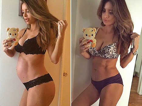 4 Days after giving birth, this model regains flat tummy