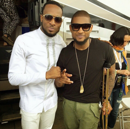 Usher Raymond spotted with D'Banj at World Earth Day 2015 in D.C