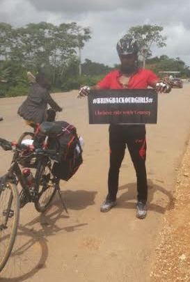 Man rides from Abidjan to Lagos for the Chibok Girls