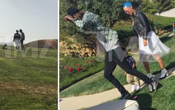 Wiz Khalifa and Amber Rose attend Easter party together with kid