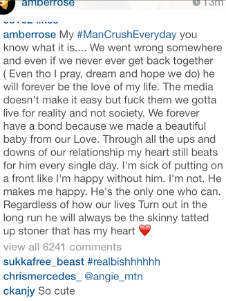 Amber Rose wants Wiz Khalifa Back and she said that on Instagram