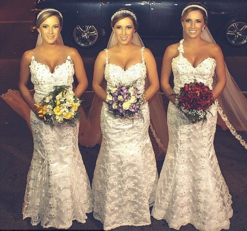 You may kiss your bride, but they all look alike