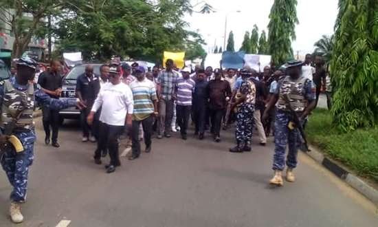 APC supporters holds Mass protest in Akwa Ibom state