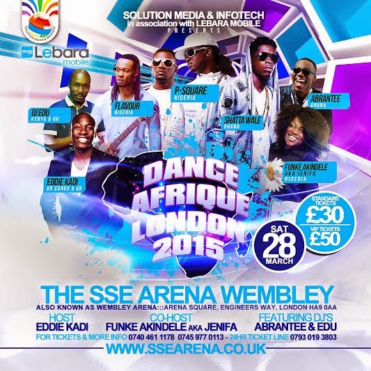 Shatta Wale, P-Square and Flavour to Headline  'Dance Afrique London'