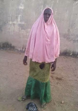 Male Terrorist dressed as a lady arrested in Borno State