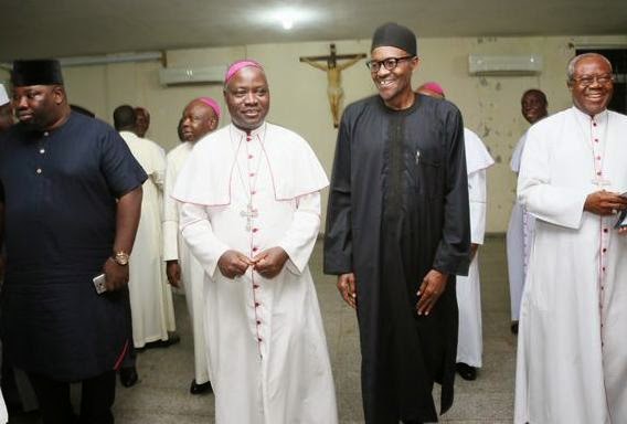 Buhari meets Catholic Bishops in Abuja