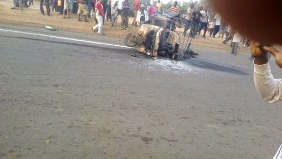 Keke Man burns to death after chase by Police