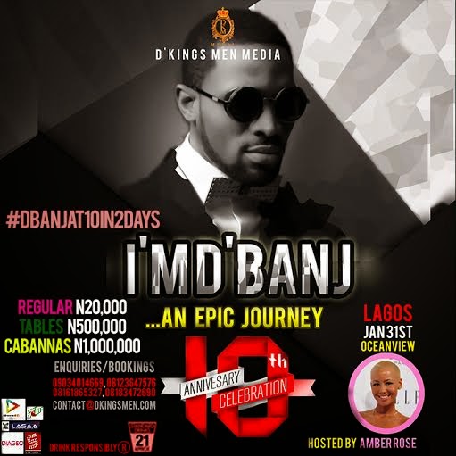 Wanna get to D'banj's 10th anniversary party hosted by Amber Rose?