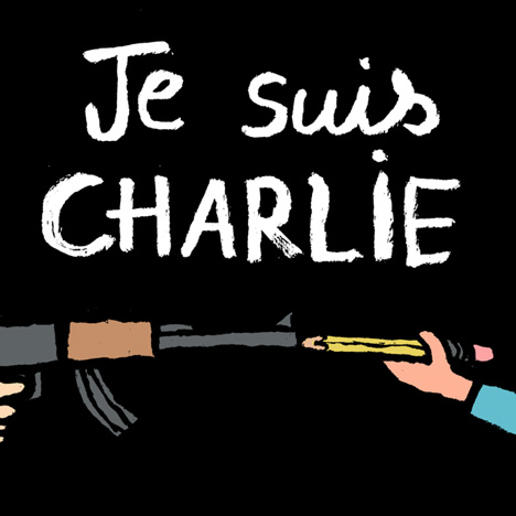 Charlie Hebdo's new Mohammed holding a #JeSuisCharlie cover goes in prints