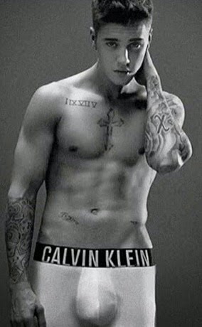 Justin Bieber's photo shoot for Calvin Klein looks padded