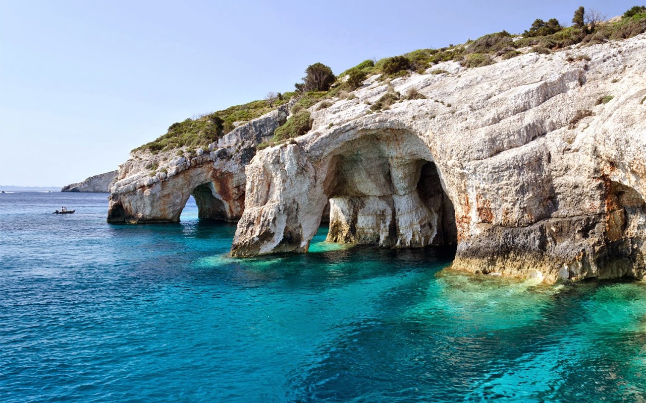 The magnificent Blue Caves, Zakynthos, Greece