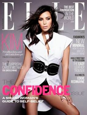 Kim Kardashian: Cover girl for Elle Magazine January Edition