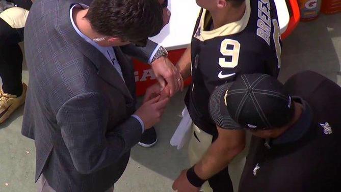 Drew Brees Injured After Throwing Hand Against Rams