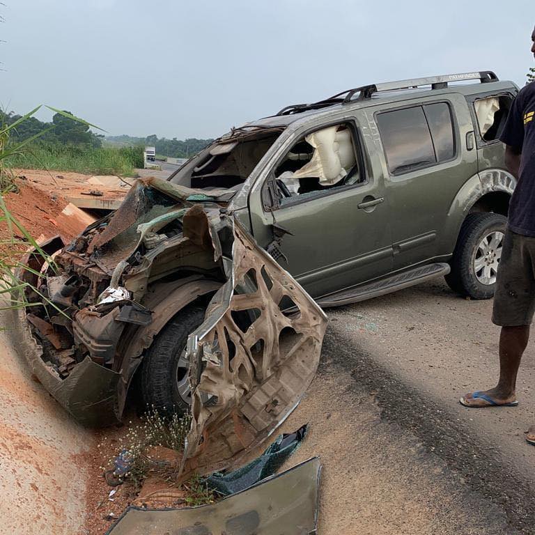 Nollywood Actor Yul Edochie Escapes Fatal Accident - See Photos