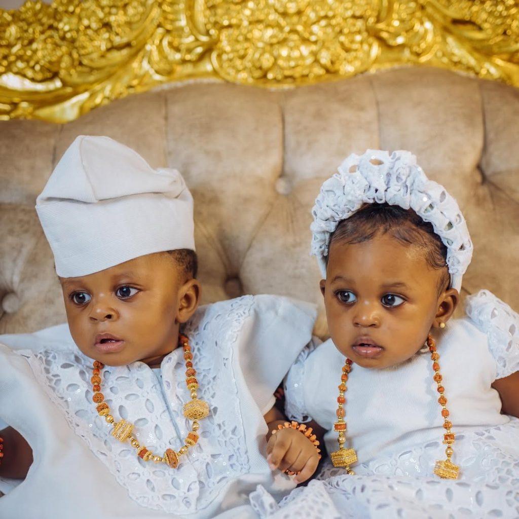 Royal Joy: Ooni of Ife's Heartwarming First Birthday Bash for Twins